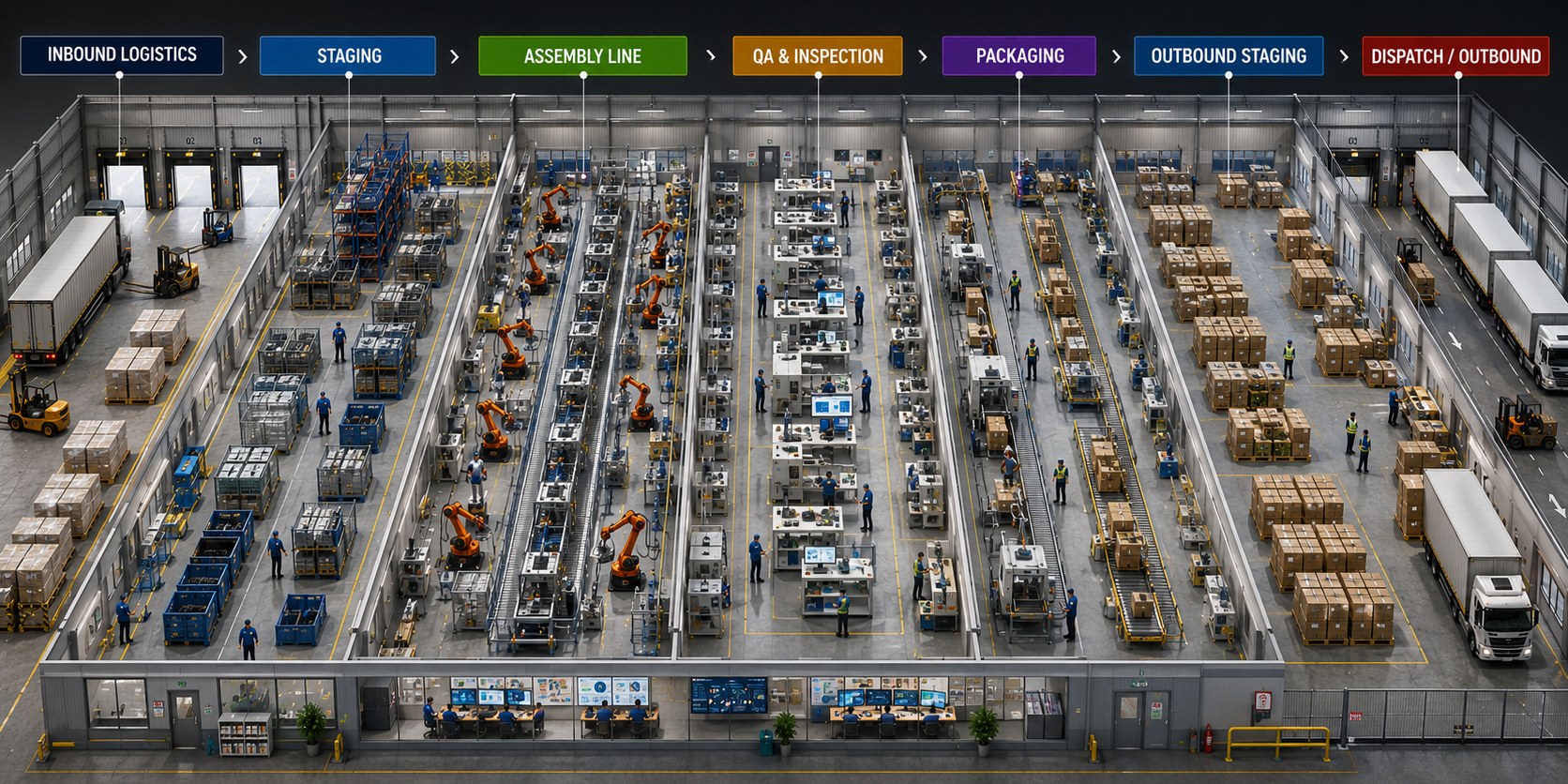 Manufacturing plant zones